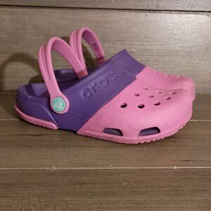 Crocs Electro II Kids Girls Slip On Clogs 15608 Size C13 Pink/Purple